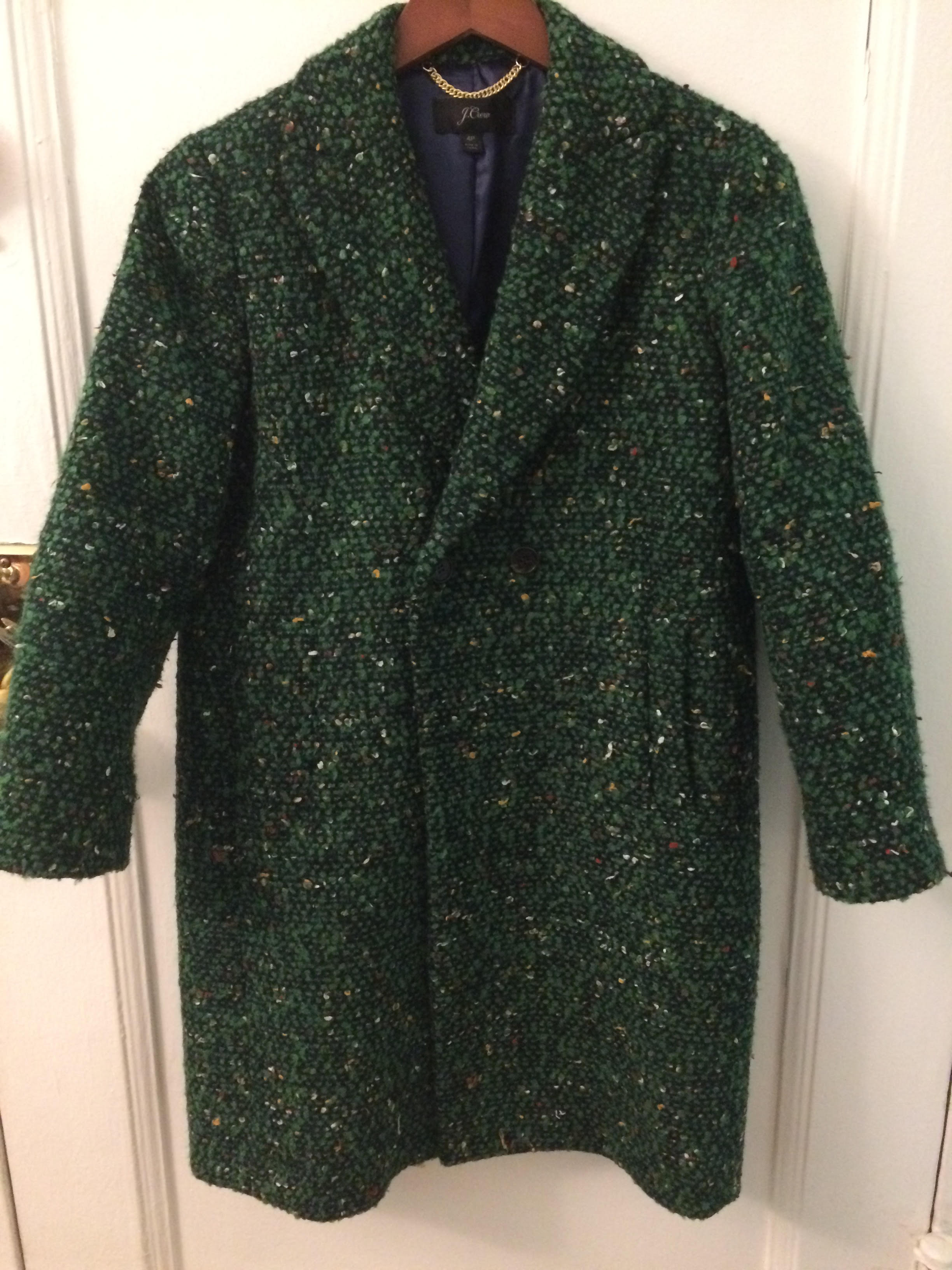 green coat